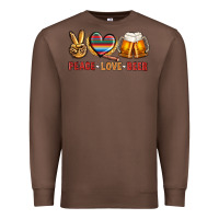 Chestnut peace love beer Premium Sweatshirt - NancyCooperArtShop