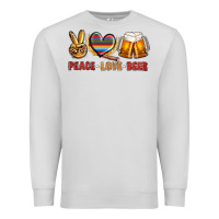 Dove Grey peace love beer Premium Sweatshirt - NancyCooperArtShop