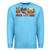 Ocean Blue peace love beer Premium Sweatshirt - NancyCooperArtShop