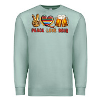 Seafoam peace love beer Premium Sweatshirt - NancyCooperArtShop