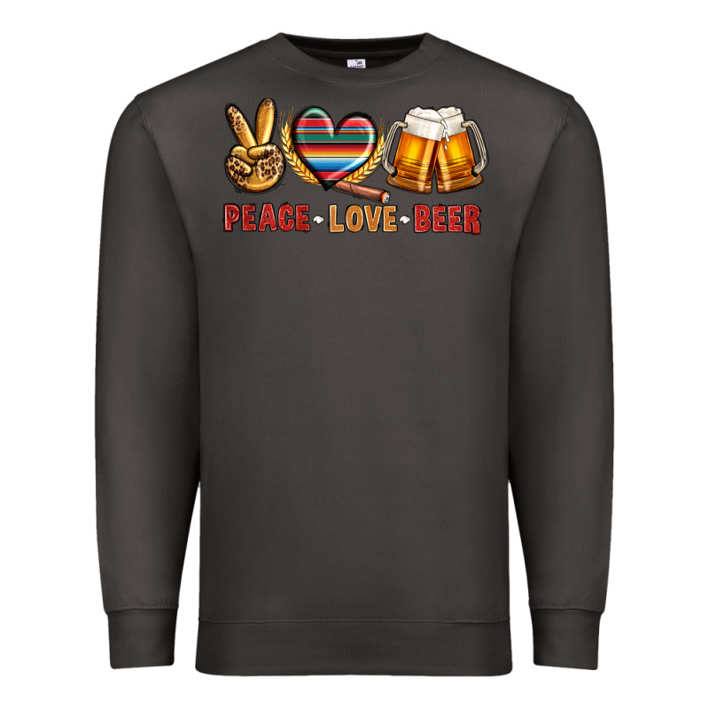 Peace Love Beer Premium Sweatshirt by NancyCooperArtShop | Teevron