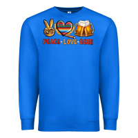 True Royal peace love beer Premium Sweatshirt - NancyCooperArtShop