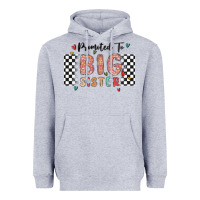 Heather Grey promoted to big sister Heavyweight Hoodie - MaliasSmallBusiness