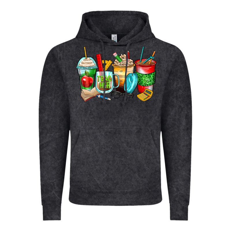 Teacher Coffee Cups Vintage Hoodie by Zillion Design Studio | Teevron