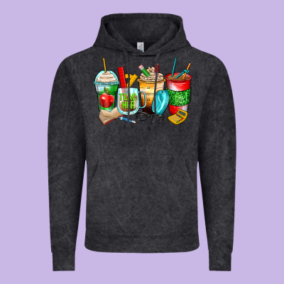 Teacher Coffee Cups Vintage Hoodie Designed By Zillion Design Studio