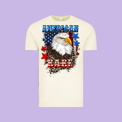 American Babe  4th Of July Vintage Tee Designed By Cowgirlartshop