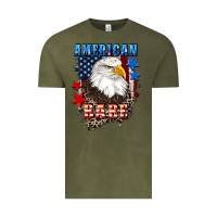 Vintage Olive American Babe  4th of july Vintage Tee - CowGirlArtShop