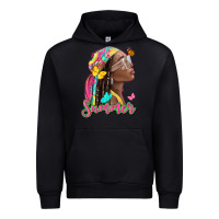 Black summer afro Urban Hoodie - NancyCooperArtShop