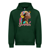 Forest Green summer afro Urban Hoodie - NancyCooperArtShop