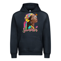 Navy summer afro Urban Hoodie - NancyCooperArtShop
