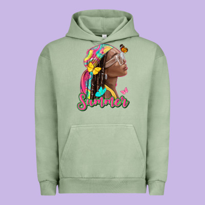 Summer Afro Urban Hoodie Designed By Nancycooperartshop