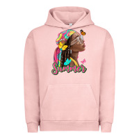 Pigment Salmon summer afro Urban Hoodie - NancyCooperArtShop
