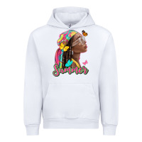 White summer afro Urban Hoodie - NancyCooperArtShop