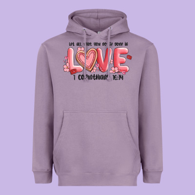 Let All That You Do Be Done In Love 1 Corinthıans Heavyweight Hoodie Designed By Maliassmallbusiness