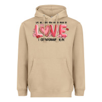 Mushroom let all that you do be done in love 1 corinthıans Heavyweight Hoodie - MaliasSmallBusiness