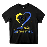Black world down syndrome symbol Heavy Core Tee - Artiststas