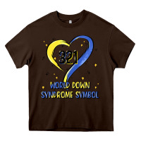 Chocolate Brown world down syndrome symbol Heavy Core Tee - Artiststas