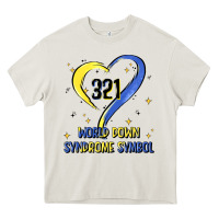 Cream world down syndrome symbol Heavy Core Tee - Artiststas