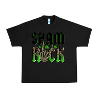 Black St. Patrick's shamrock Urban Heavy Tee - OliviaCreatesArt