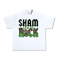 White St. Patrick's shamrock Urban Heavy Tee - OliviaCreatesArt