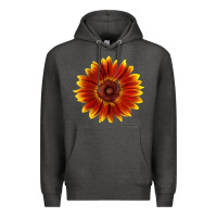Charcoal Heather Little Becka Sunflower Premium Hoodie - LillyAllenDesigns