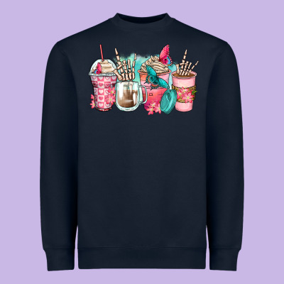Rock Hand Coffee Cups Heavyweight Sweatshirt Designed By Zillion Design Studio