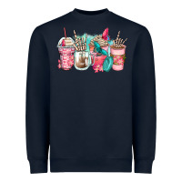 Navy rock hand coffee cups Heavyweight Sweatshirt - Zillion Design Studio