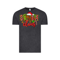 Vintage Black Christmas santa claus Vintage Tee - FaDigitalArtStudio