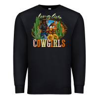 Black long live cowgirls Premium Sweatshirt - NancyCooperArtShop