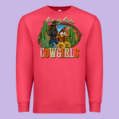 Long Live Cowgirls Premium Sweatshirt Designed By Nancycooperartshop
