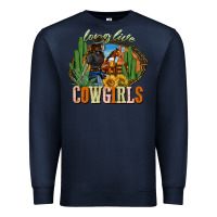 Navy long live cowgirls Premium Sweatshirt - NancyCooperArtShop