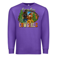 Purple long live cowgirls Premium Sweatshirt - NancyCooperArtShop