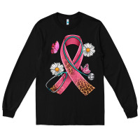 Black Cancer Ribbon Stethoscope Daisy Butterfly Long Sleeve Tee - Artiststas