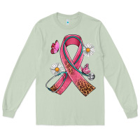 Matcha Cancer Ribbon Stethoscope Daisy Butterfly Long Sleeve Tee - Artiststas