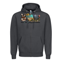 Smoke Peace Love Jersey Giant Chicken Zipper Hoodie - LillyAllenDesigns