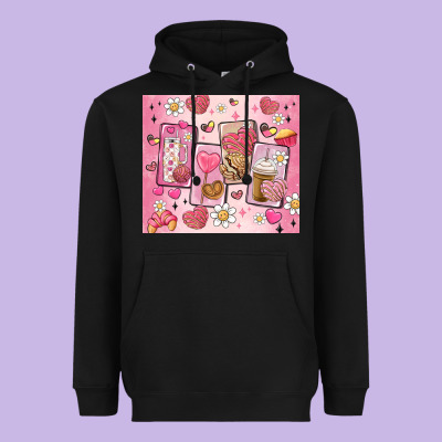 Cafecito Y Chisme Valentine's Day Heavyweight Hoodie Designed By Maliassmallbusiness