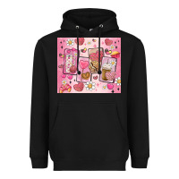 Black cafecito y chisme valentine's day Heavyweight Hoodie - MaliasSmallBusiness
