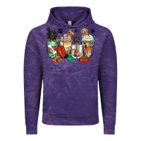Cloud Purple dog coffee cups Vintage Hoodie - Zillion Design Studio