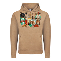 Vintage Coffee dog coffee cups Vintage Hoodie - Zillion Design Studio