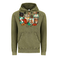 Vintage Olive dog coffee cups Vintage Hoodie - Zillion Design Studio