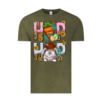 Vintage Olive Western Hip hop Bunny Vintage Tee - Neo Western