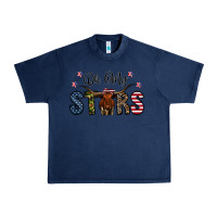 Navy oh my stars Urban Heavy Tee - CowhideDigitalArt
