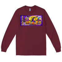 Burgundy spooky squad mug Long Sleeve Tee - BundleAndBundleShop