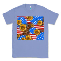 Colony Blue basic sunflower and leopard Classic Tee - AdoDesignShop