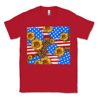 Red basic sunflower and leopard Classic Tee - AdoDesignShop