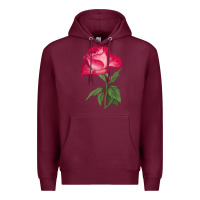 Burgundy Love At First Sight Rose Premium Hoodie - LillyAllenDesigns