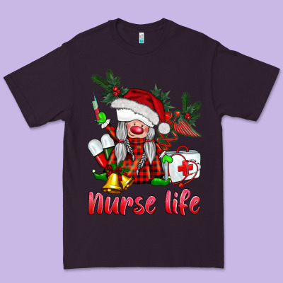 Christmas Nurse Life Gnome Premium Tee Designed By Barkaloodesign