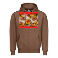 Chestnut ladybug sunflower Zipper Hoodie - BarkalooDesign