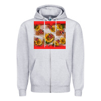 Heather Grey ladybug sunflower Zipper Hoodie - BarkalooDesign
