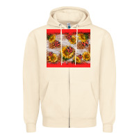 Sandshell ladybug sunflower Zipper Hoodie - BarkalooDesign
